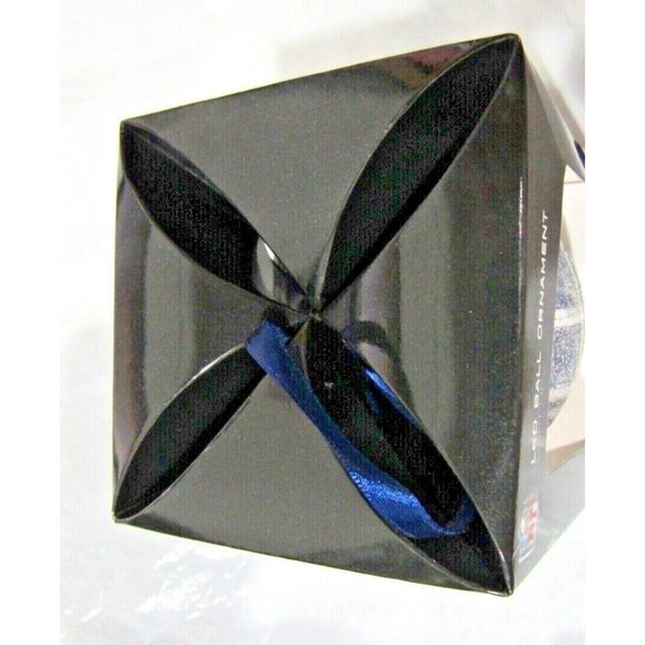 NFL Dallas Cowboys LED Ball Ornament Glitter Plaid Team Sports America - Picture 5 of 6